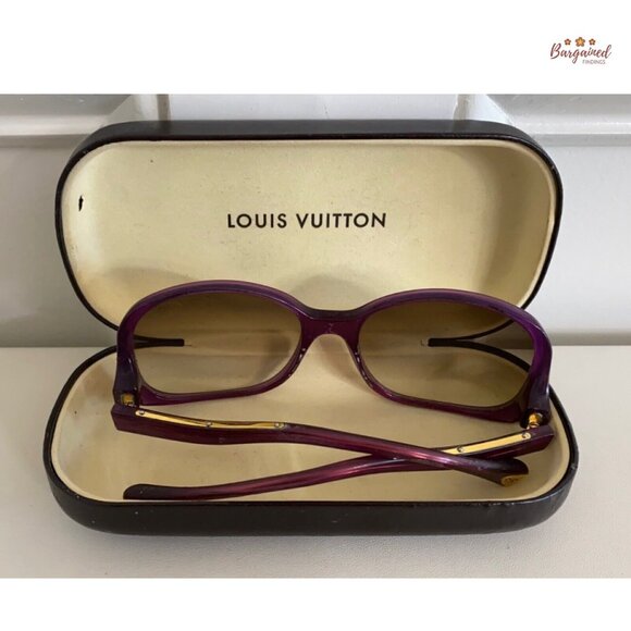 Authentic LOUIS VUITTON Violet Glitter Oversized Square Gina Sunglasses - Z0533W - Picture 12 of 12